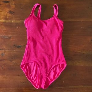 Time & Tru Pink One Piece Swimsuit